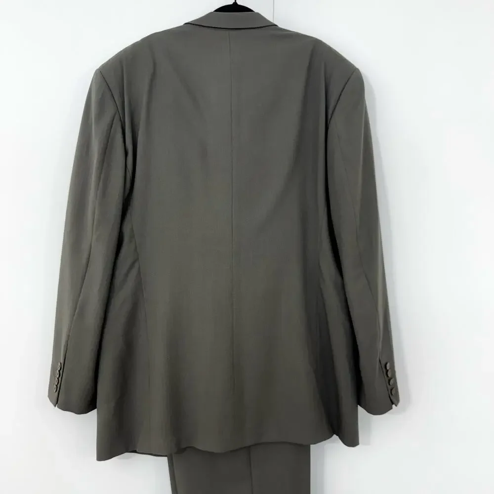 Calvin Klein Wool 3-Button Suit Jacket and Pants 48L Gray NWT $1,250